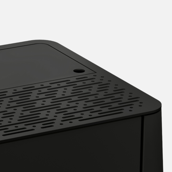 Detaljbilde av en pelletsovn