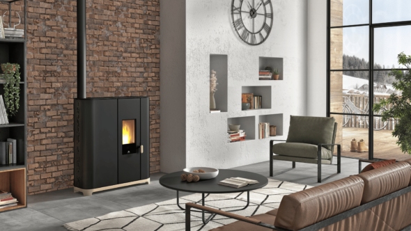 Pelletsovn i kompakt design